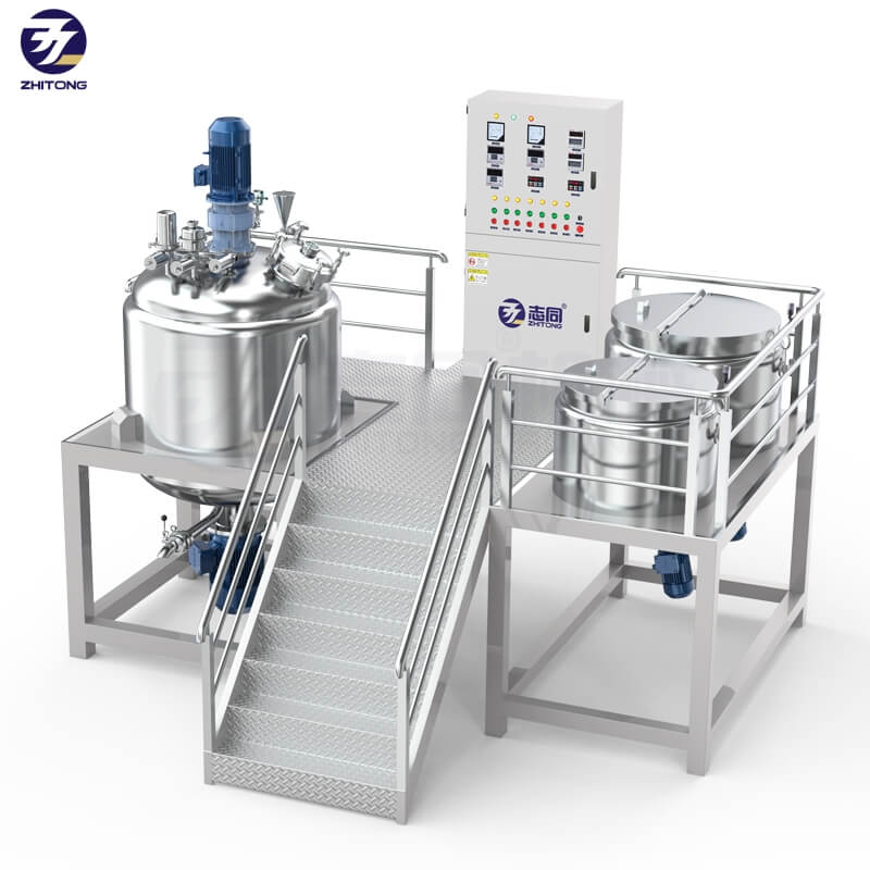 China Fixed type vacuum homogenizer mixer machine skin care cream making machine manufacturers and suppliers ZhiTong